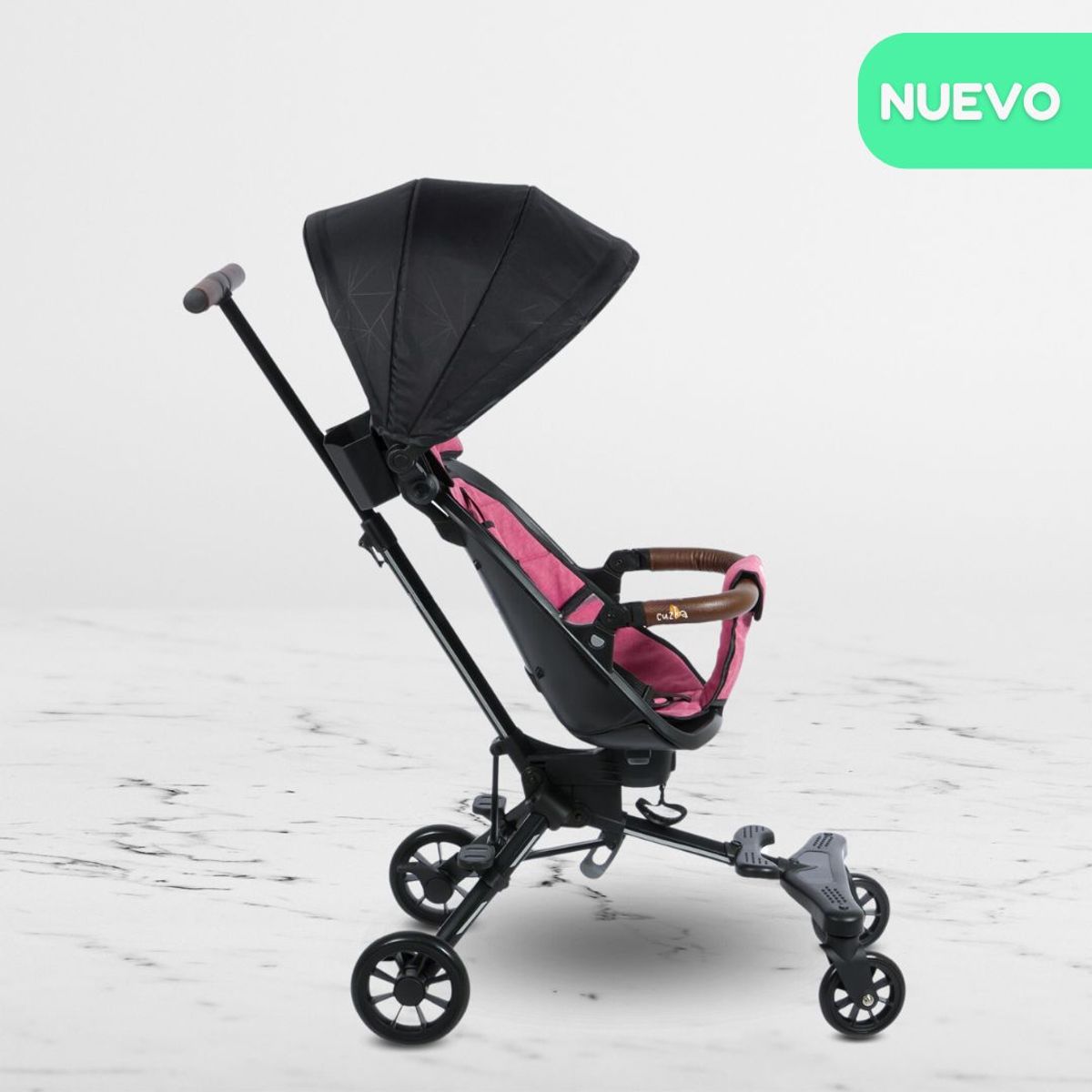 EBABY - Coche Plegable Giratorio 360º «EASY TRAVEL» Pink