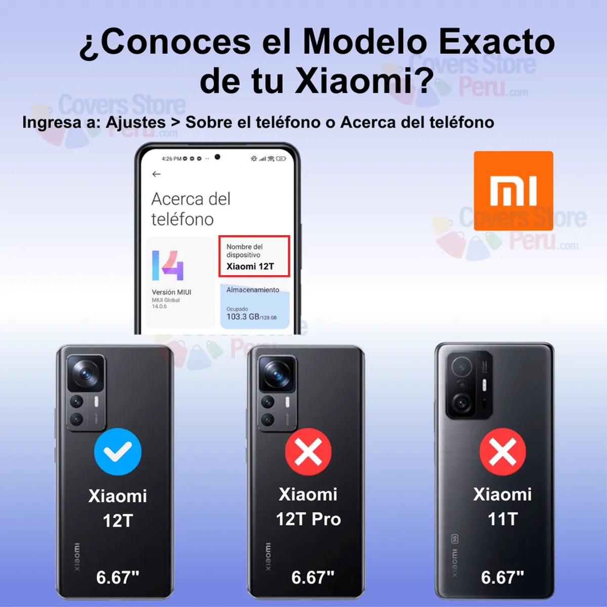 GENERICO - Funda para Xiaomi Redmi 12T  Flip Cover Marrón Antishock Resistente