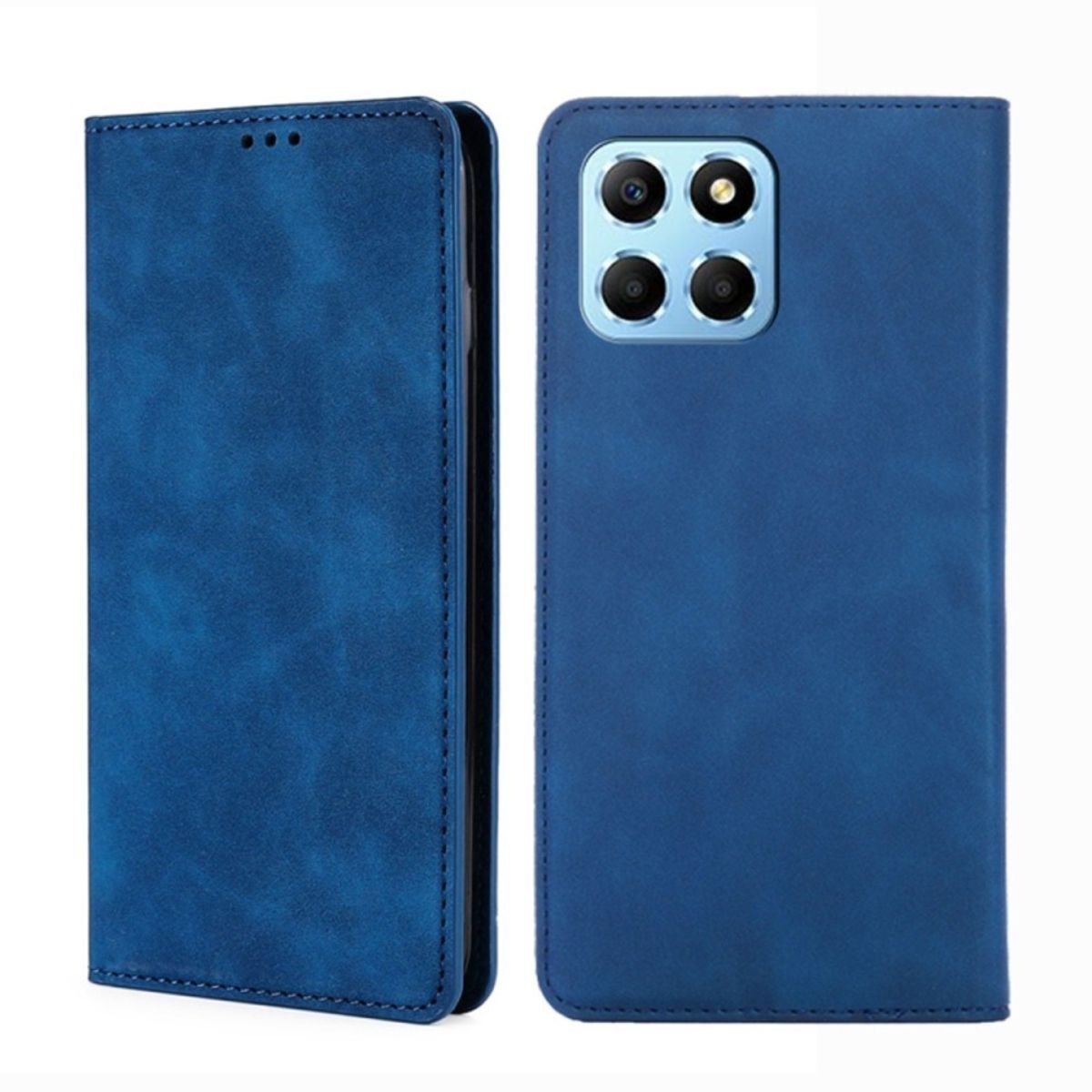 GENERICO - Funda Case para Honor X6 Flip Cover Azul Antishock Resistente