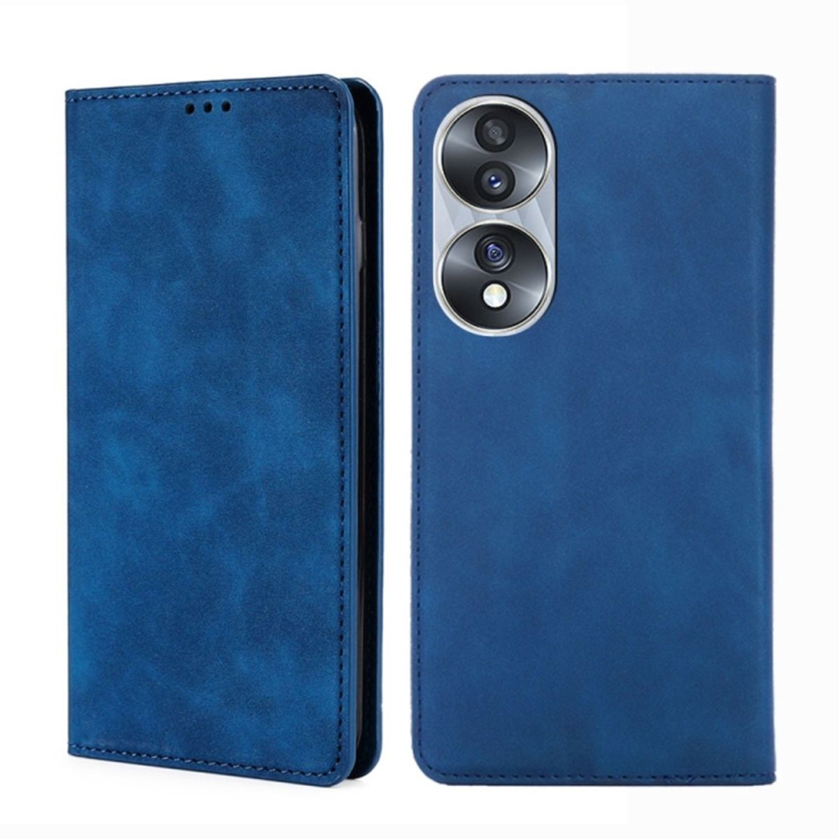 GENERICO - Funda Case para Honor 70 Flip Cover Azul Antishock Resistente