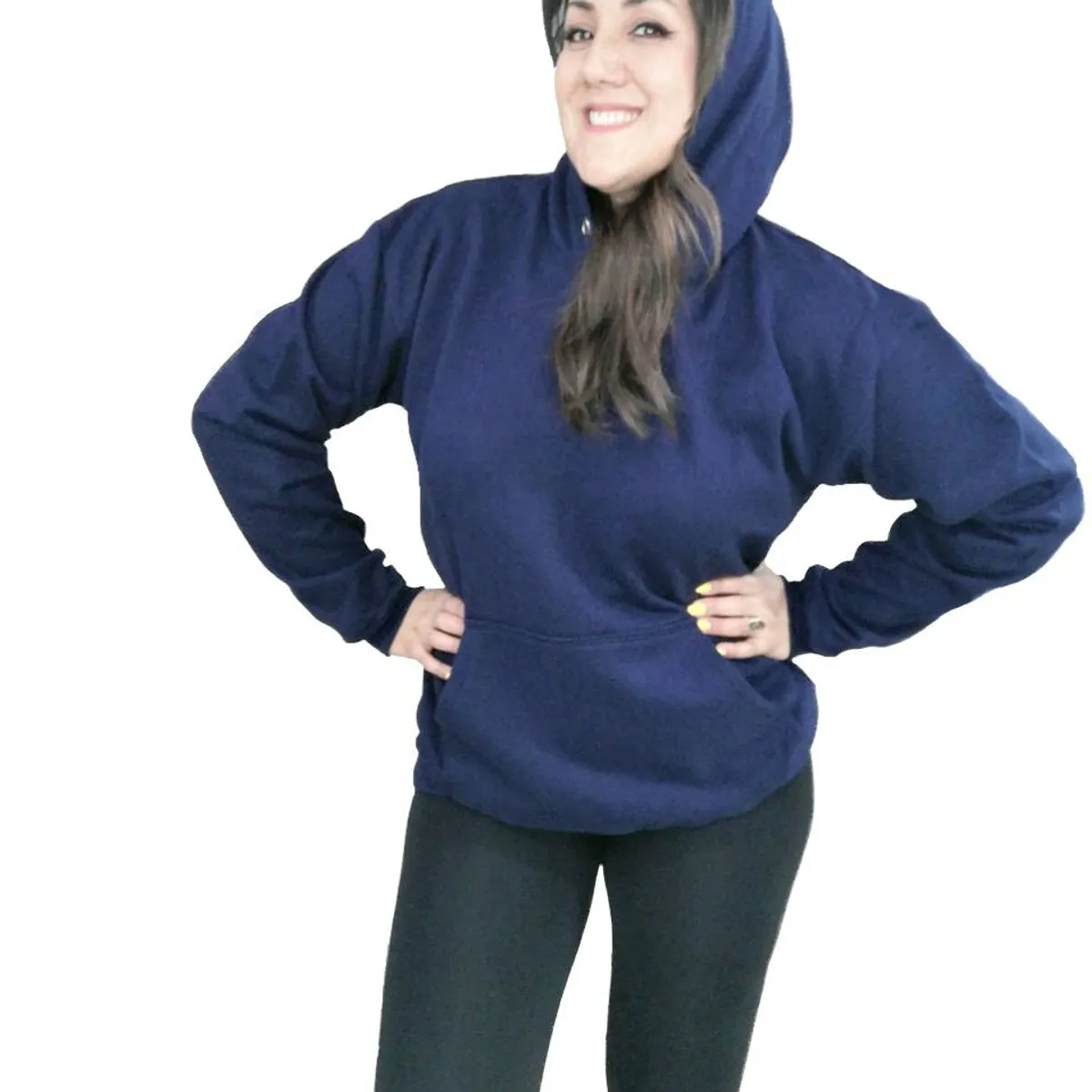 GENERICO - Polera mujer diseño con capucha - Nathalie Love It - Azul