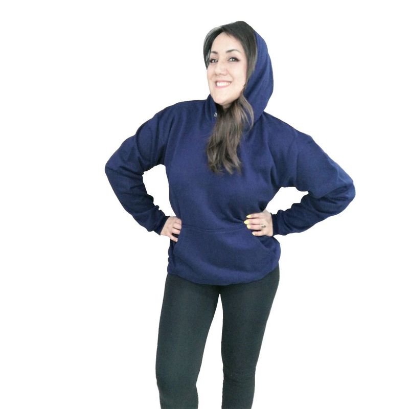 Polera mujer diseño con capucha Nathalie Love It Azul GENERICO