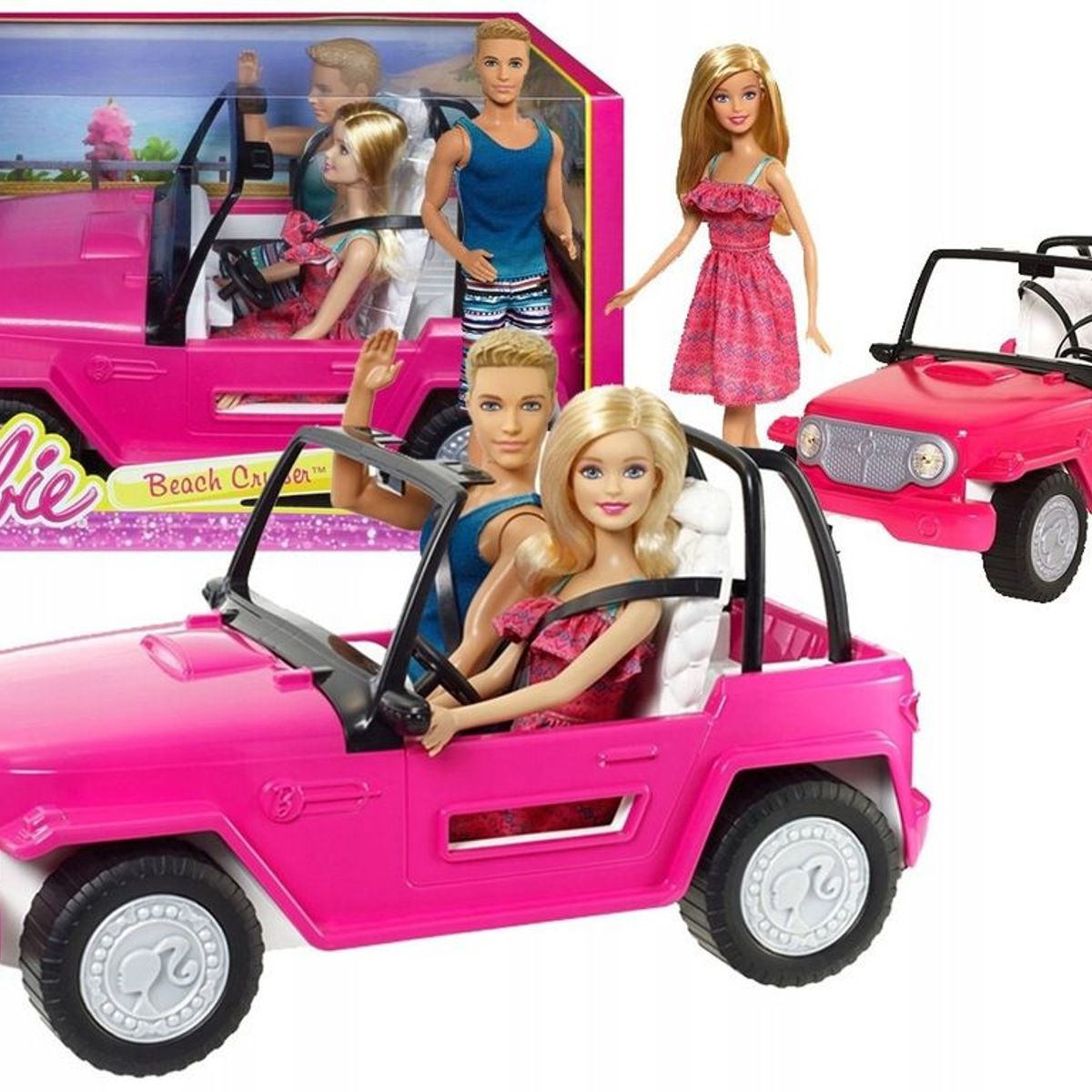 BARBIE - BARBIE KEN AUTO JEEP CRUISER CONJUNTO DE ROSAS