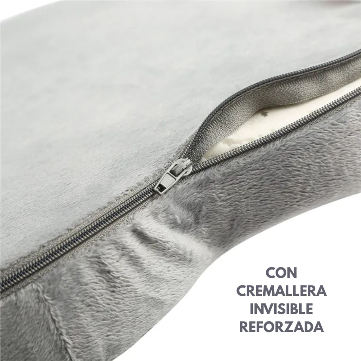 CARJOLLITY - Cojín asiento ergonómico lumbar auto silla de oficina gris