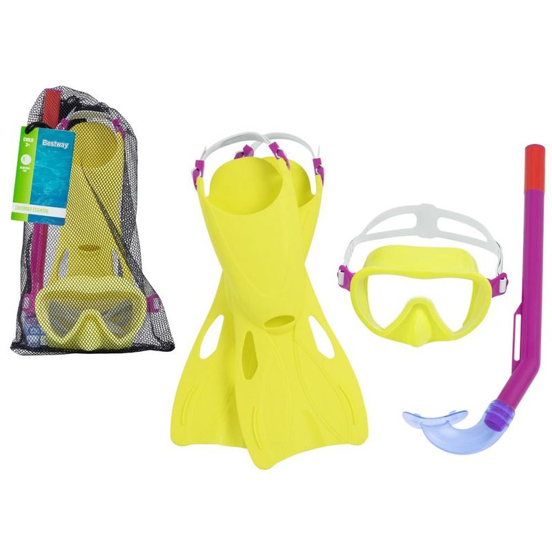 BESTWAY - Set de buceo infantil completo,  snorkel  3 años+(24-27)
