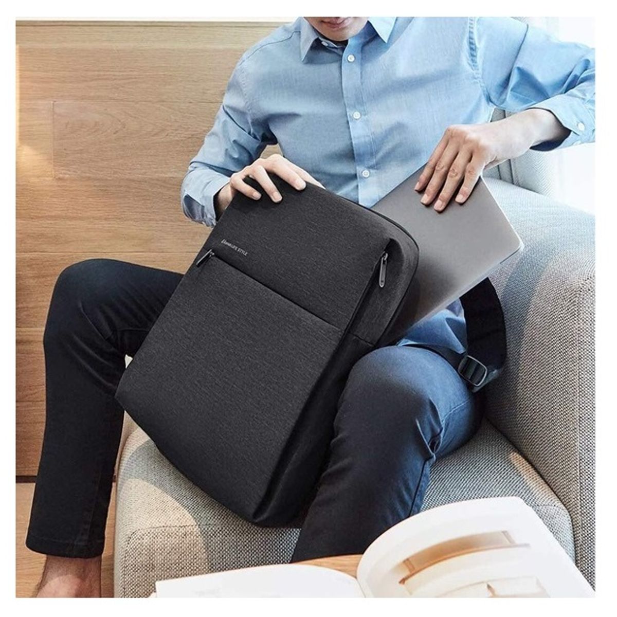 XIAOMI - Mochila Xiaomi My City Backpack 20LT  Cremallera Oculta Gris Oscuro