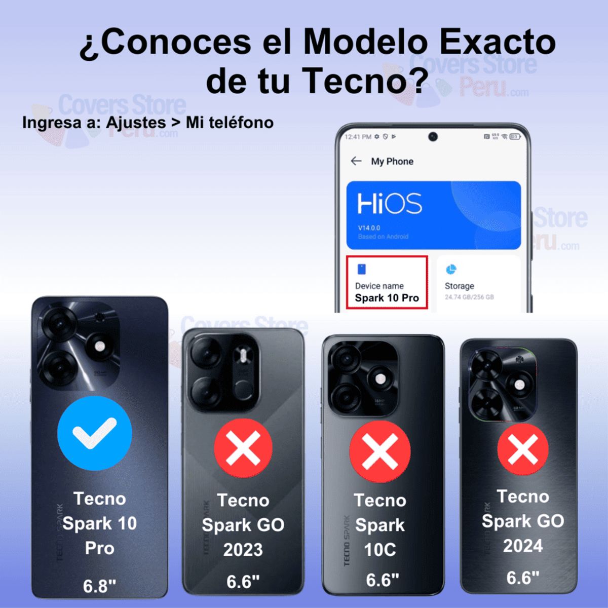 GENERICO - Funda para Tecno SPARK 10 Pro Flip Cover Marrón Antishock Resistente