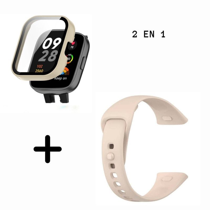 GENERICO - Bumper con Vidrio Arena + Correa para Redmi Watch 3 - Arena
