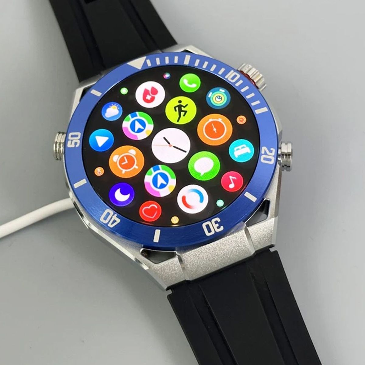 GENERICO - Smartwatch HK5 Hero GPS Chat GPT con doble correa Silver