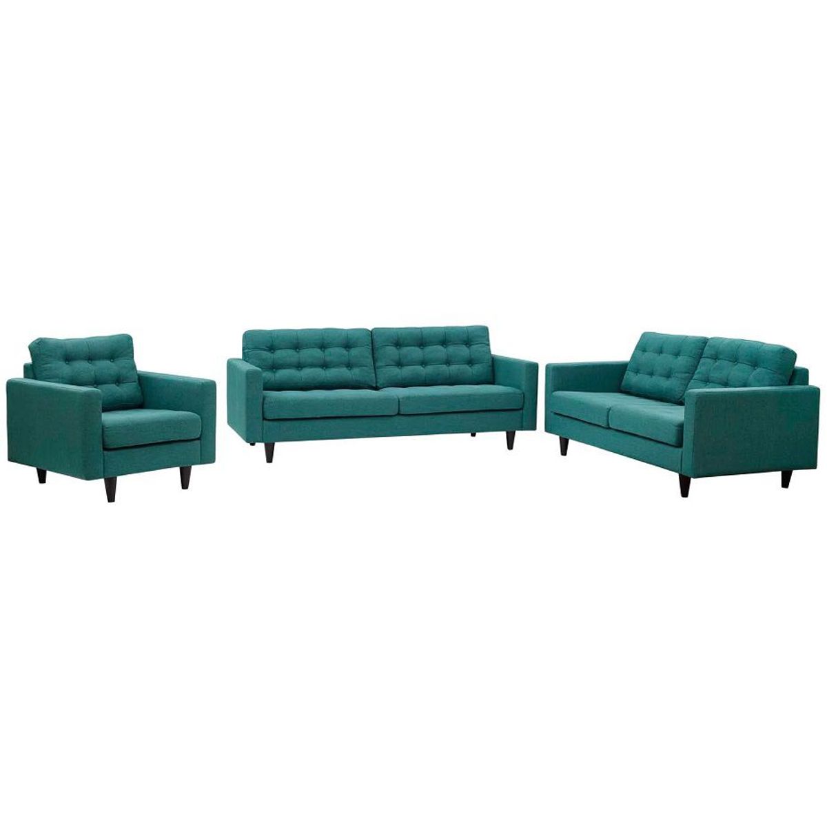 FABIANI HOME - Juego de Sala LINDA 3-2-1 Vintage Fabiani Verde Jade