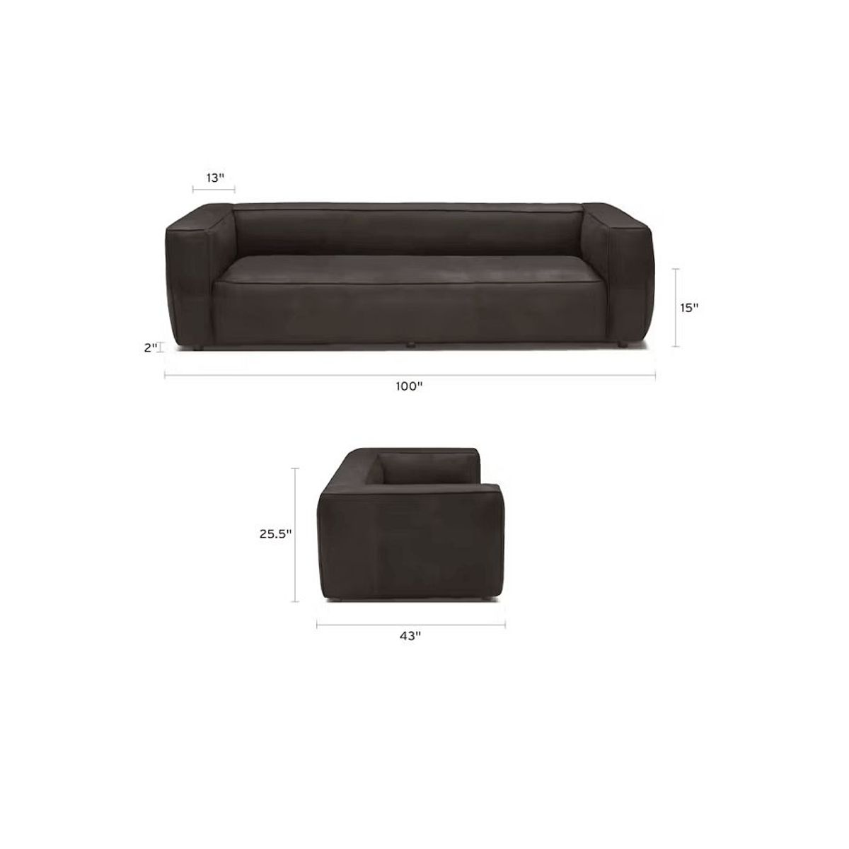 FABIANI HOME - Sofá de 3 Cuerpos PRANNA Fabiani Chocolate