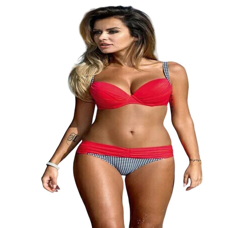 GENERICO - Bikini Sexy Orange Mujer Push-Up Playa Moda Verano  Genieka