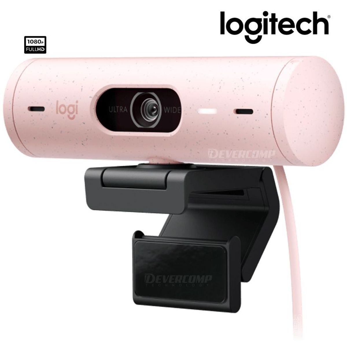 LOGITECH - Camara Logitech Brio 500 Full HD 1080P USB-C Rose