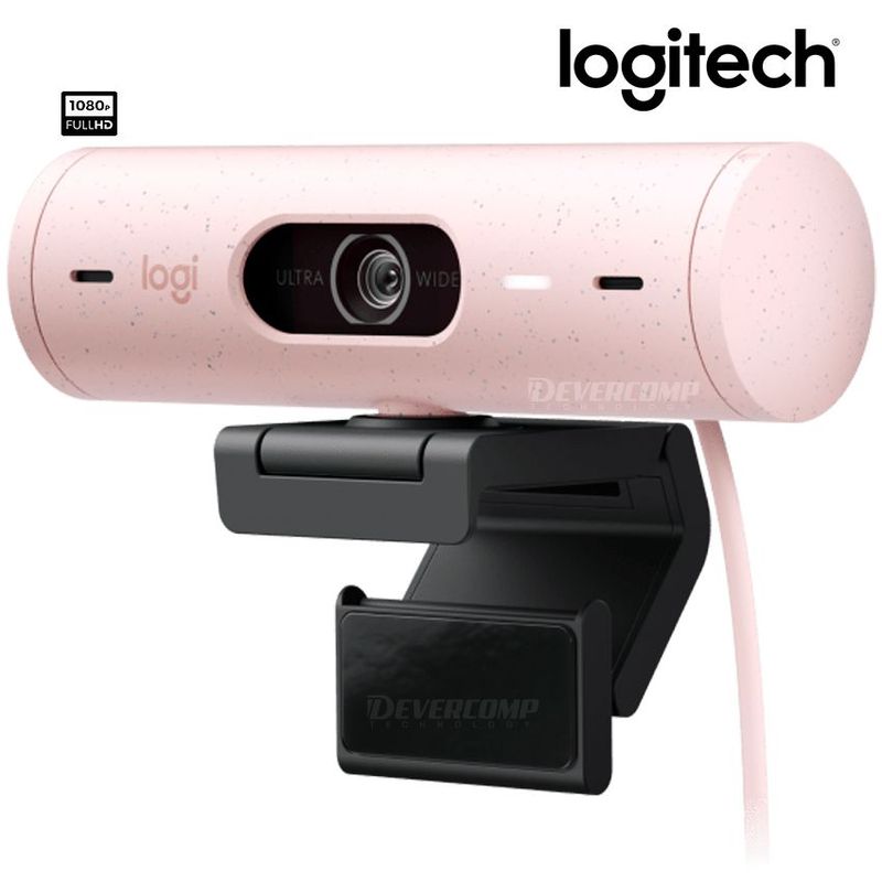 LOGITECH - Camara Logitech Brio 500 Full HD 1080P USB-C Rose