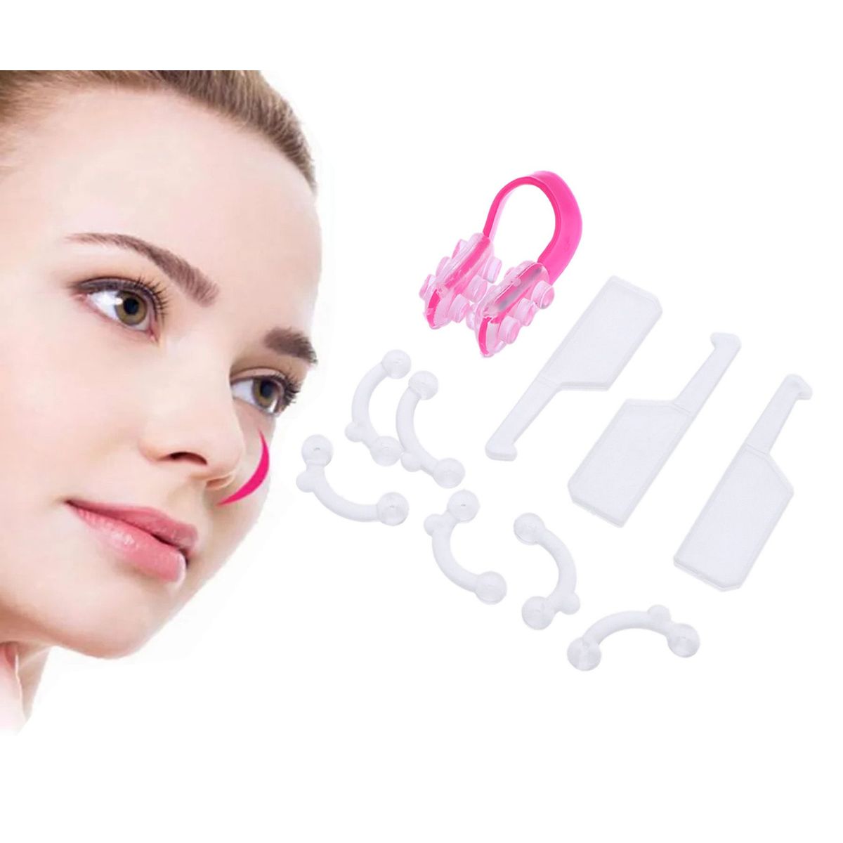 GENERICO - moldeador de nariz Nariz Respingada set completo INVISIBLE