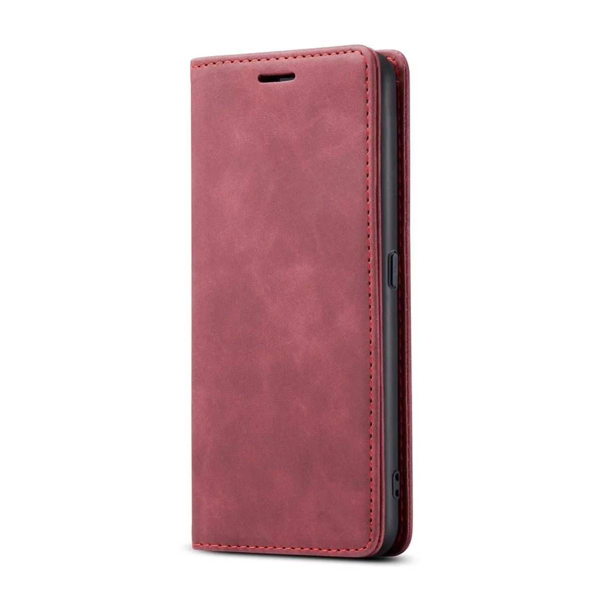 GENERICO - Funda Case para Tecno Pova 5 Flip Cover Guinda Antishock Resistente
