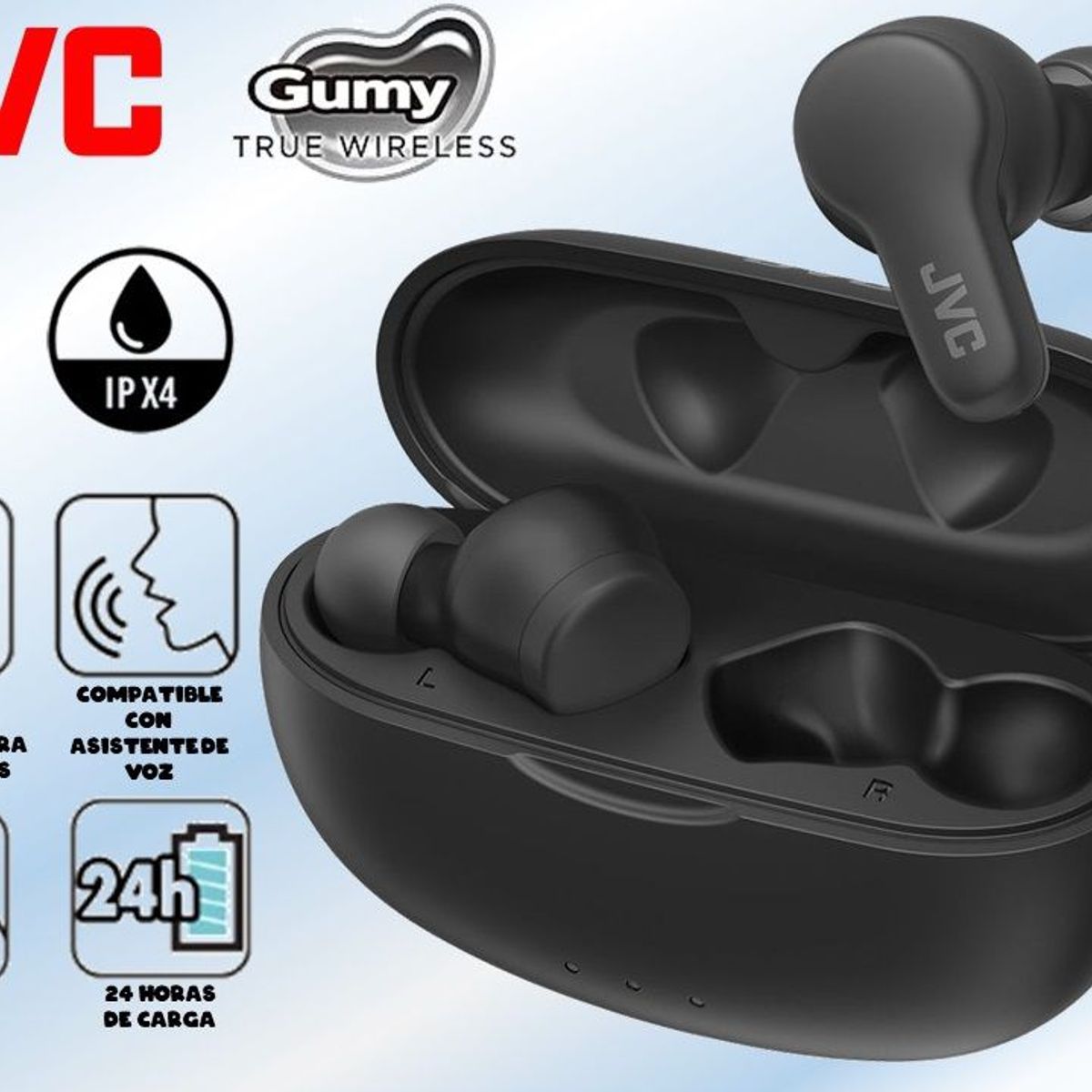 SKULLCANDY - Audifonos Bluetooth JVC Gumy True Wireless HA-A7T2 - No Smokin Buds