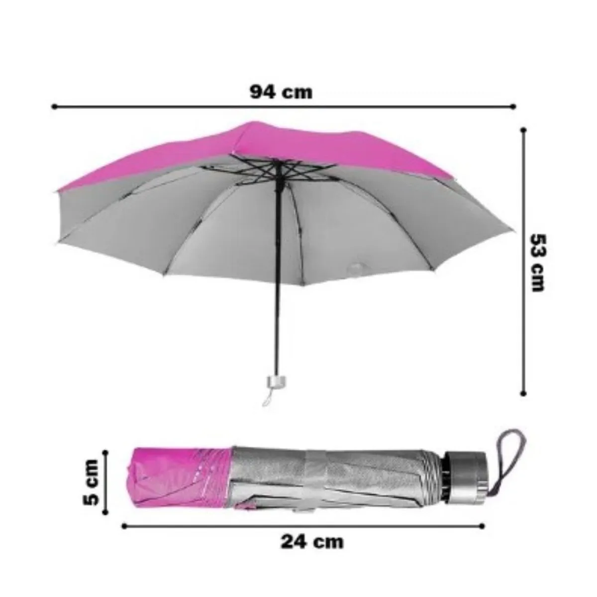 GENERICO - Sombrilla de Mano Plegable Paraguas para Sol LLuvia UV
