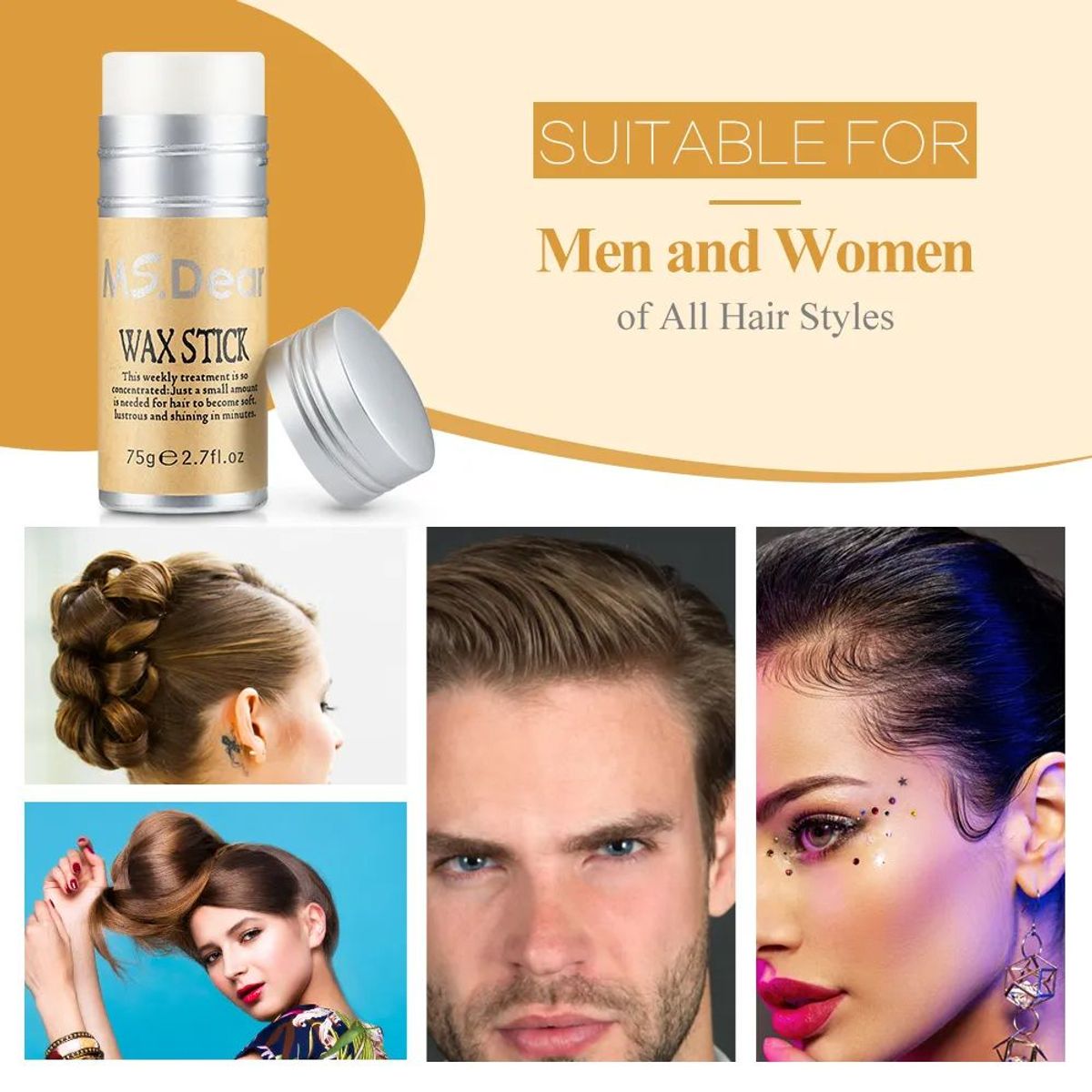 GENERICO - Barra de Cera Ms Dear Peinado ORIGINAL Unisex Sin Frizz Regalo Genieka