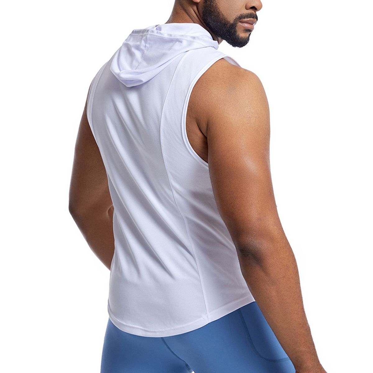 ZIMRAHYG - Chaleco de capucha de fitness para hombres ropa seca rápida