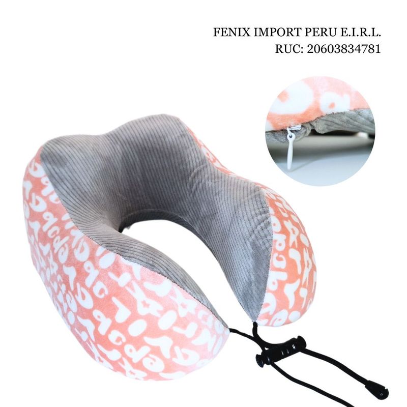 GENERICO - Almohada De Espuma Para Cuello Estampado - Rosado