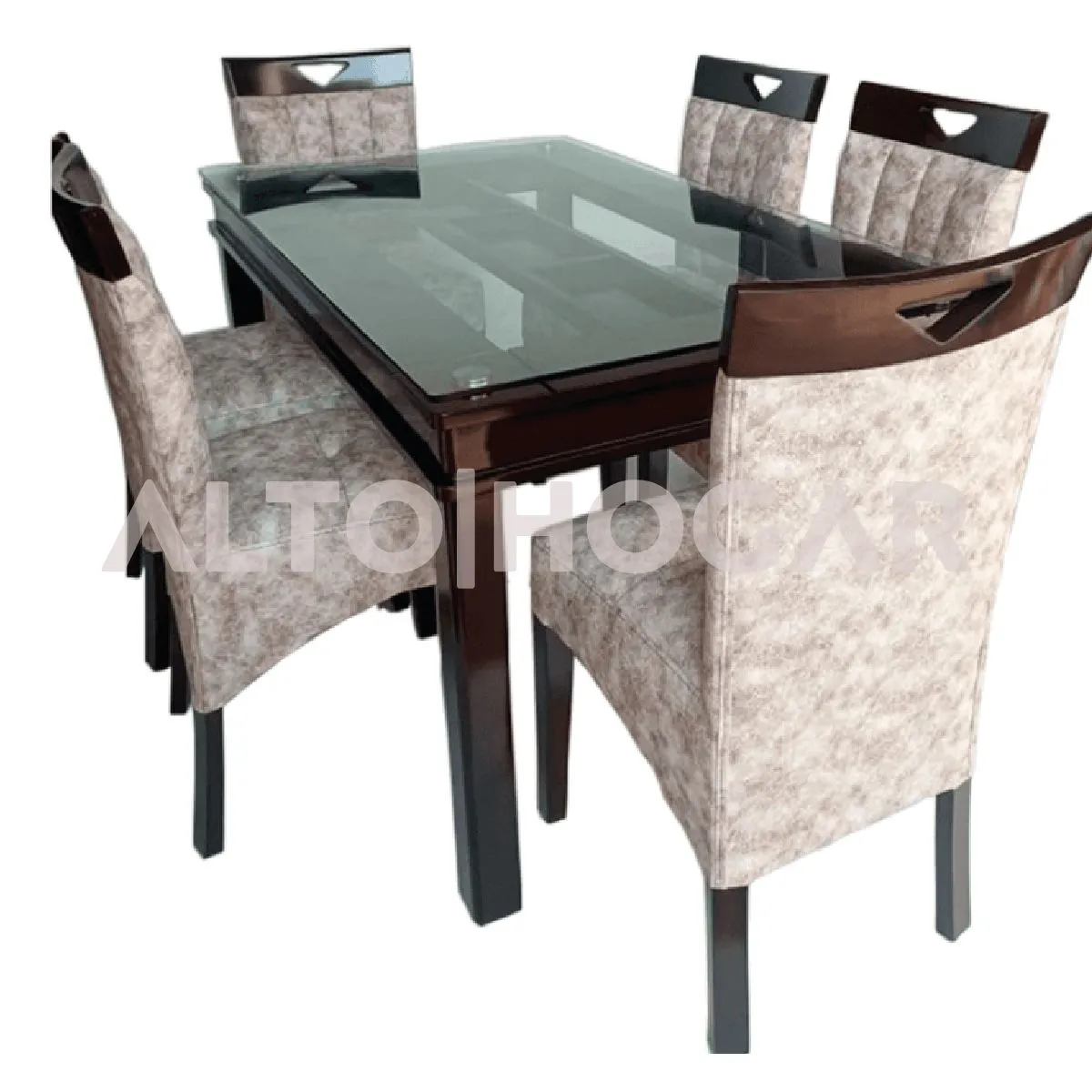 ALTO HOGAR - Juego de Comedor Alto Hogar 6 Sillas Charlott Beige