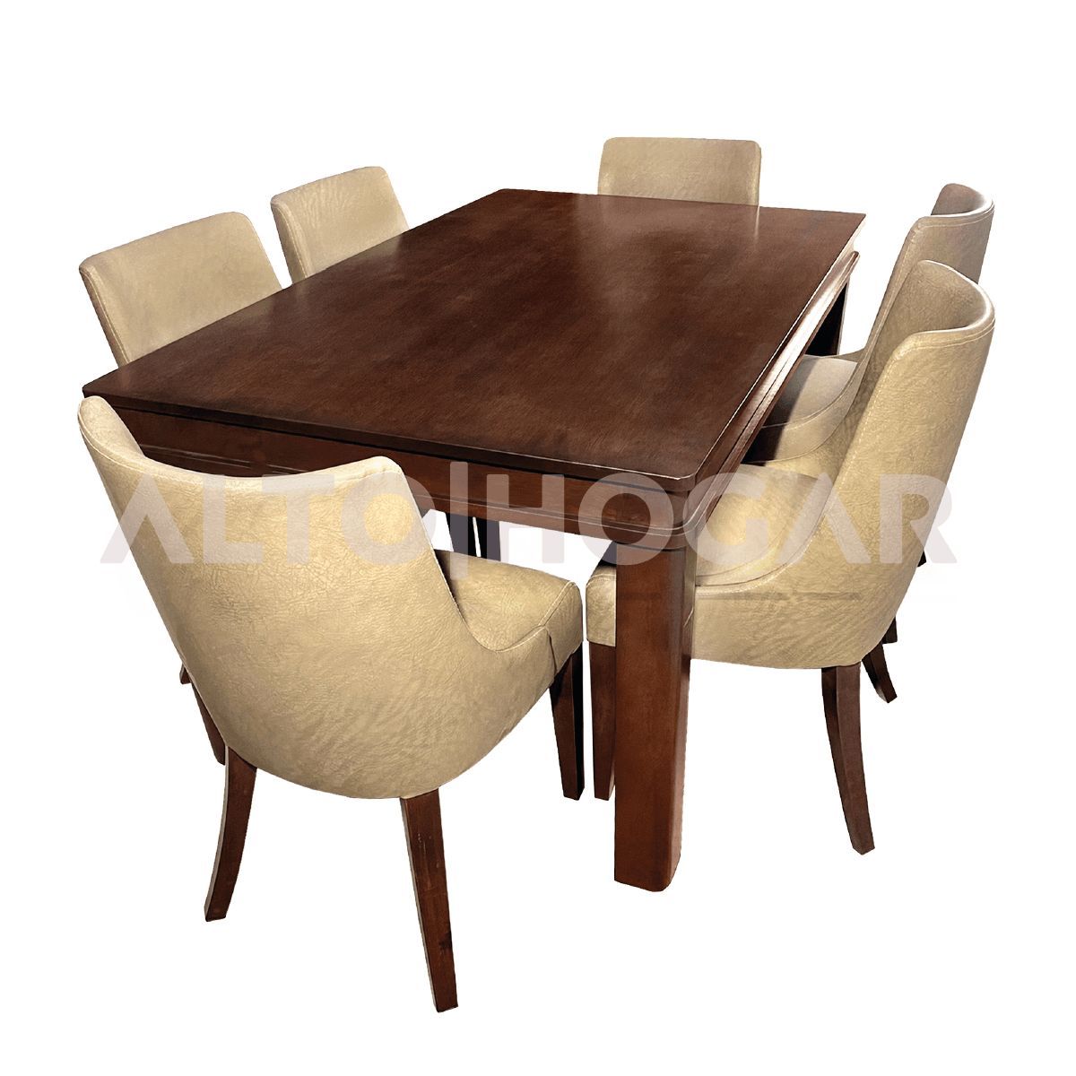 ALTO HOGAR - Juego de Comedor Alto Hogar 6 Sillas Venice Beige