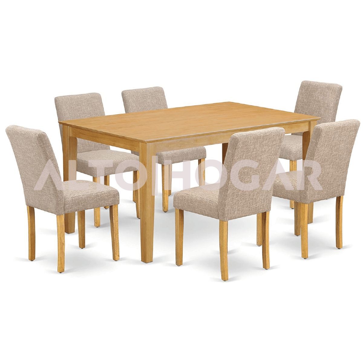 ALTO HOGAR - Juego de Comedor Alto Hogar 6 Sillas Liam Beige