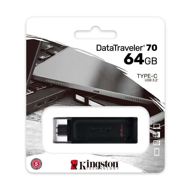 KINGSTON - Memoria Flash USB Kingston DataTraveler 70 64GB