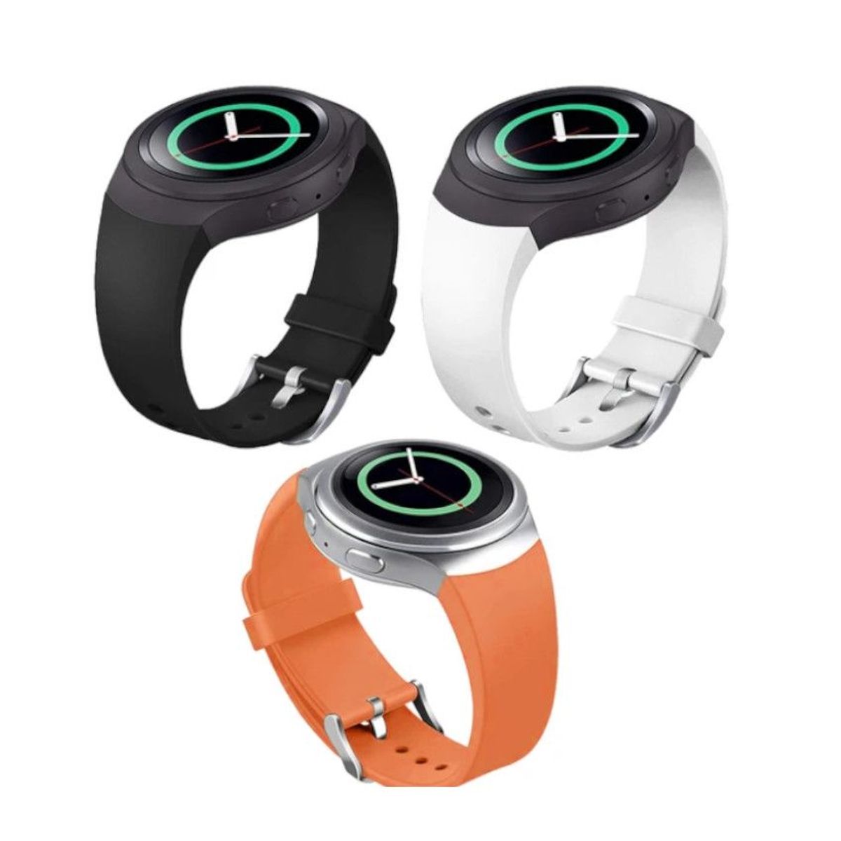 GENERICO - Correa Para Samsung Smartwatch Gear S2 R720 R730 Silicona Reemplazable