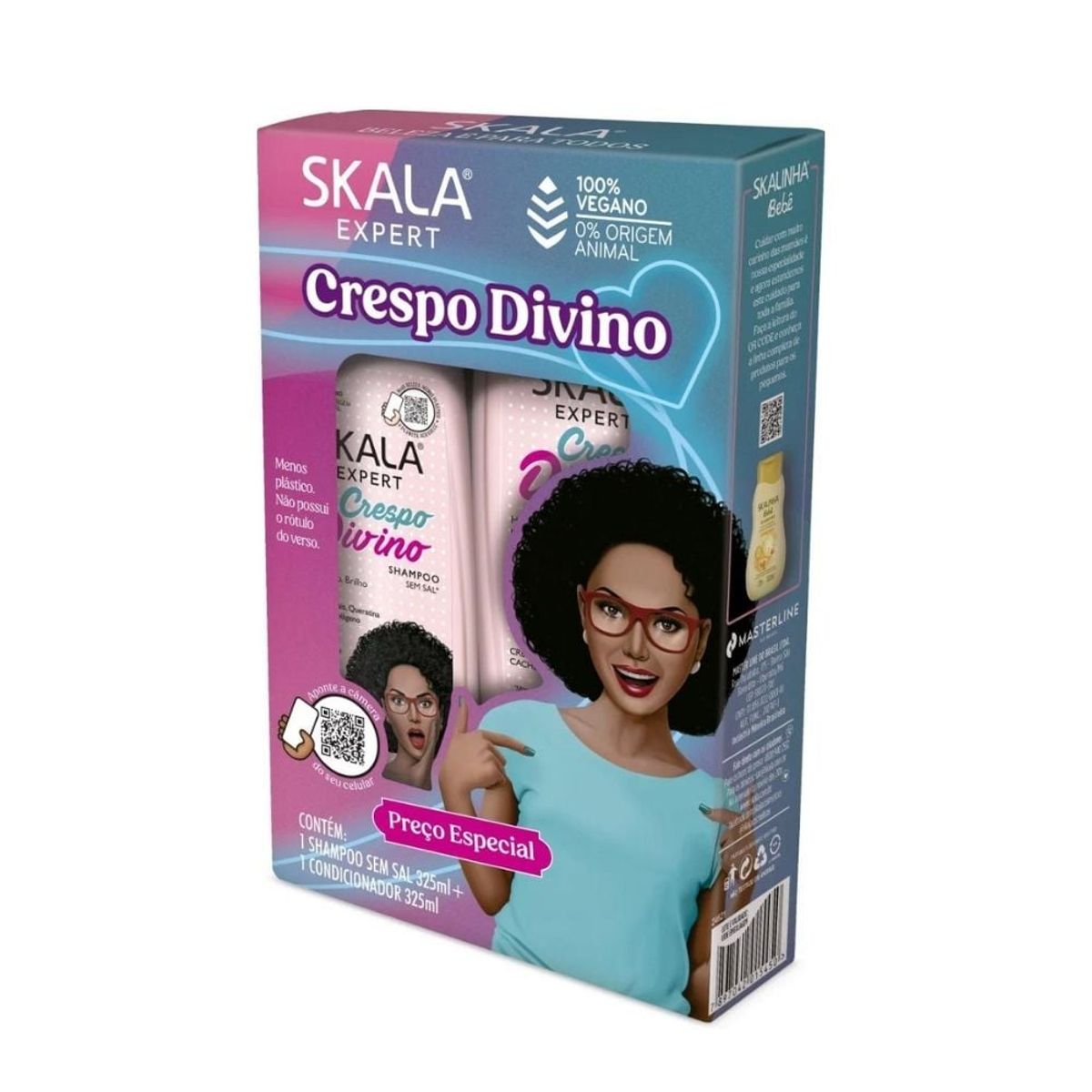 SKALA - Shampoo Acondicionador Crespo Divino Skala Expert 325ml Duo Pack