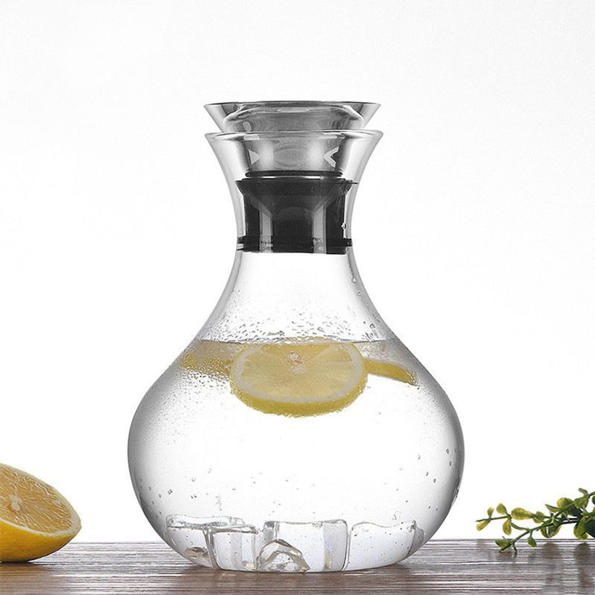 GENERICO - JARRA DE VIDRIO CON TAPA HERMETICA 1600ML