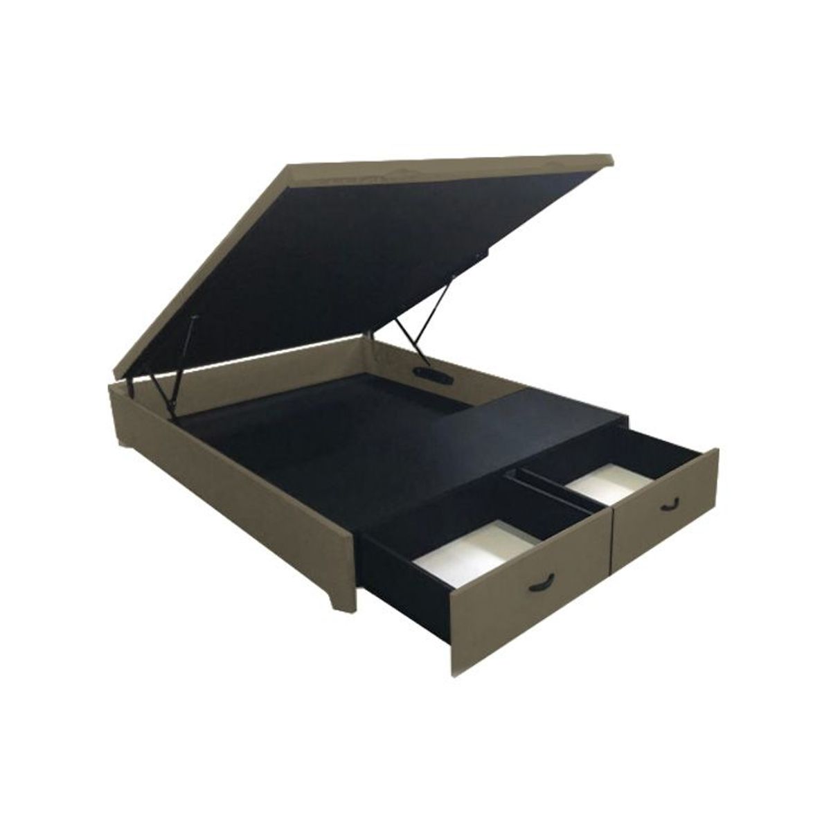 BARAKA HOME - Box Espacio Yambol 1.5 Plz - Beige Oscuro