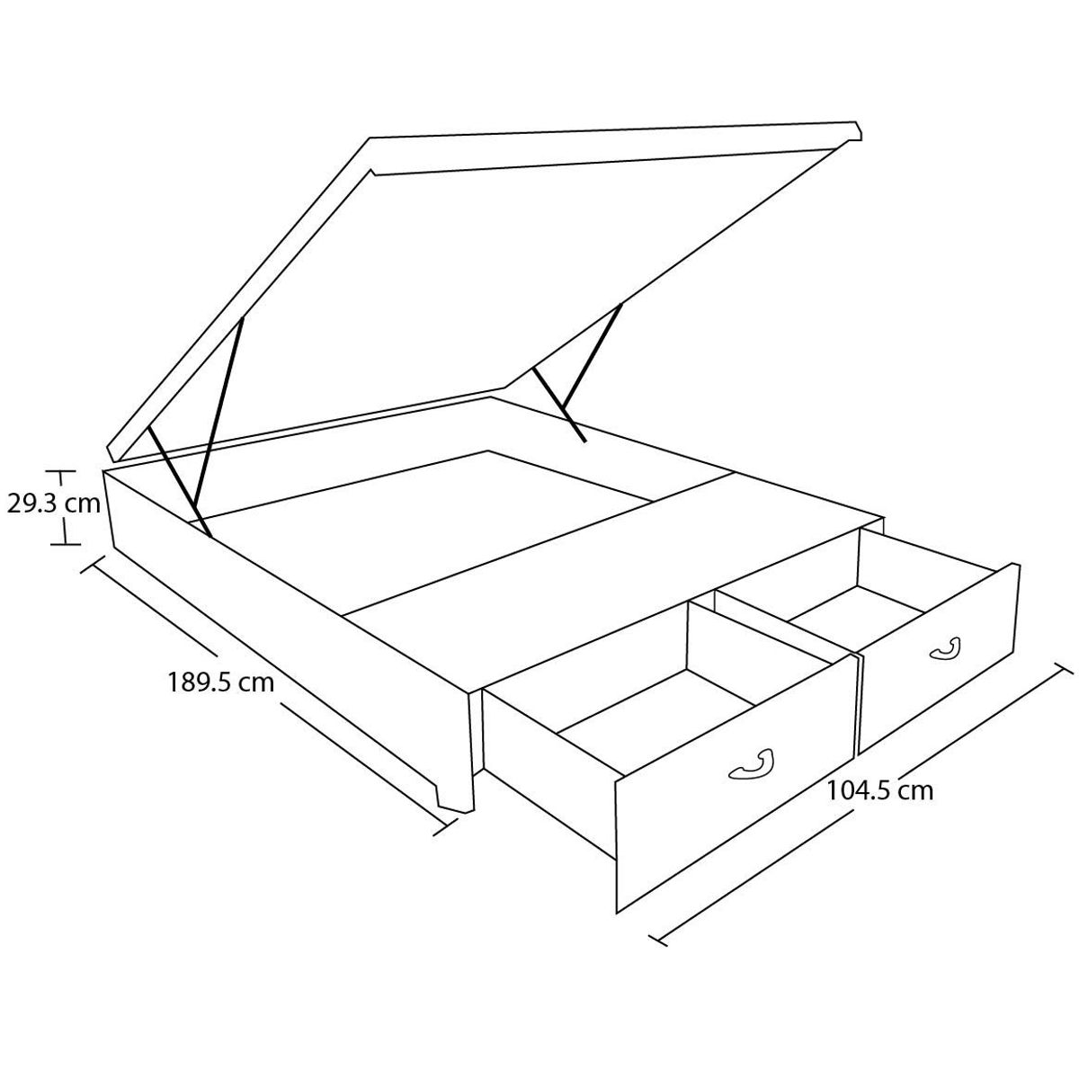 BARAKA HOME - Box Espacio Yambol 1.5 Plz - Cobalto