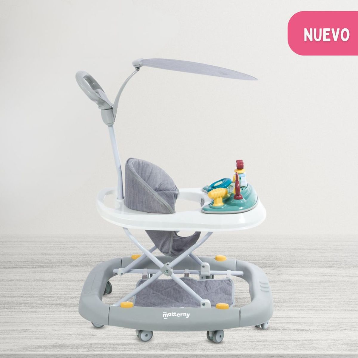 EBABY - Andador Mecedora 4 en 1 para Bebés «LUA» Gray