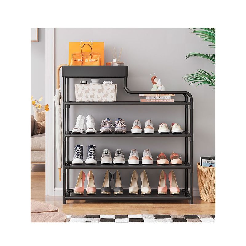 GENERICO - Zapatera Estante Organizador De 5 Niveles 80CM New Negro