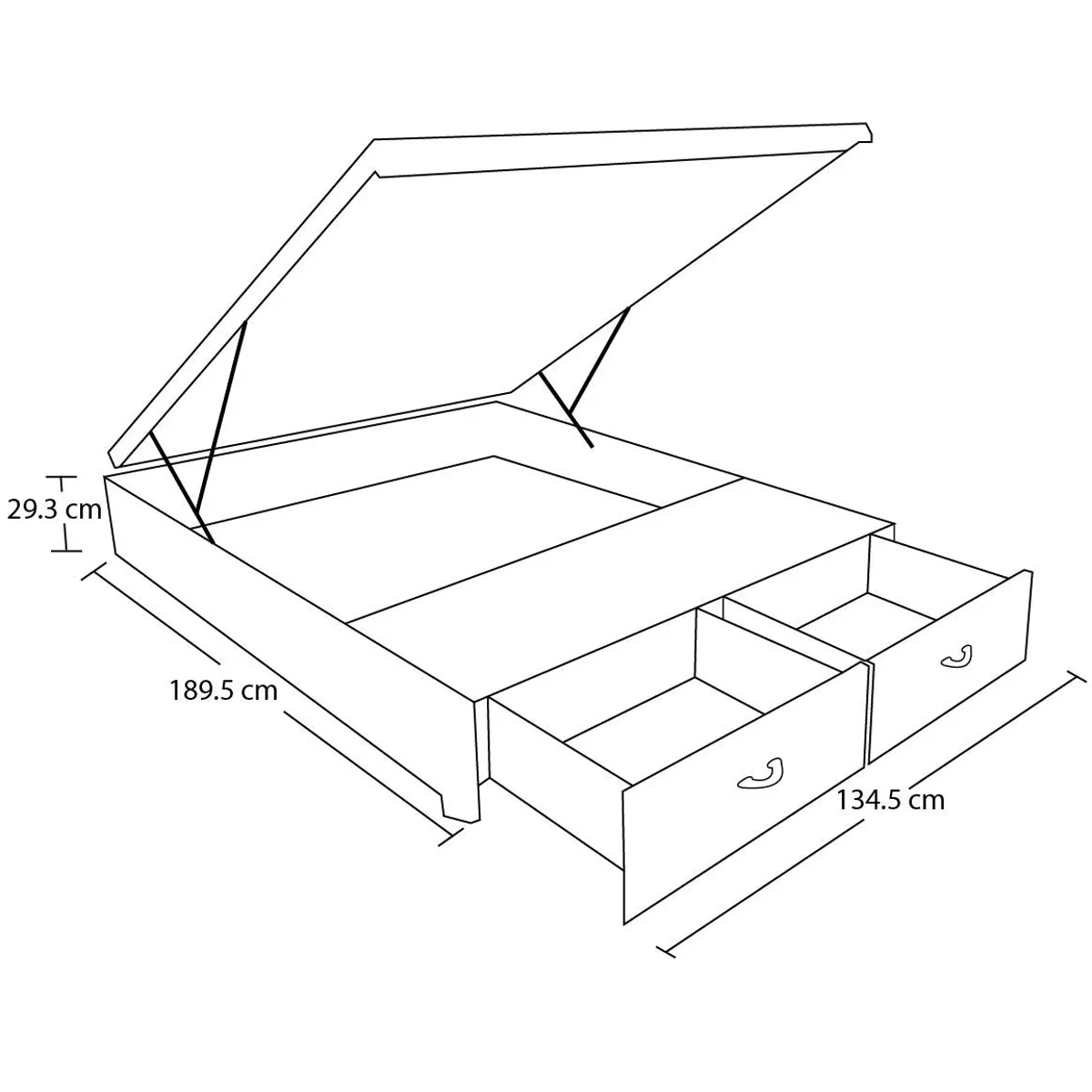 BARAKA HOME - Box Espacio Yambol 2 Plz - Azul Marino