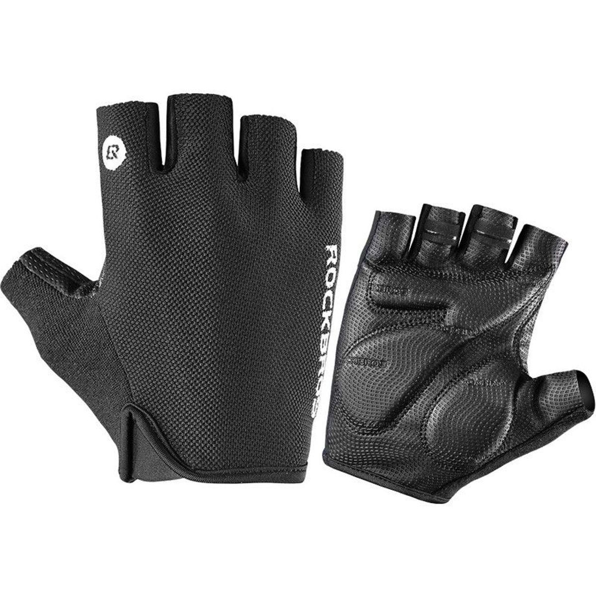 ROCKBROS - Guantes cortos Negros para ciclismo Rockbros