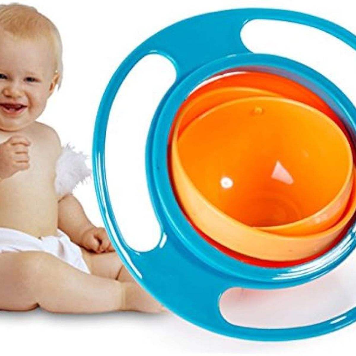 GENERICO - Plato giratorio 360° Bowl Gyro color celeste