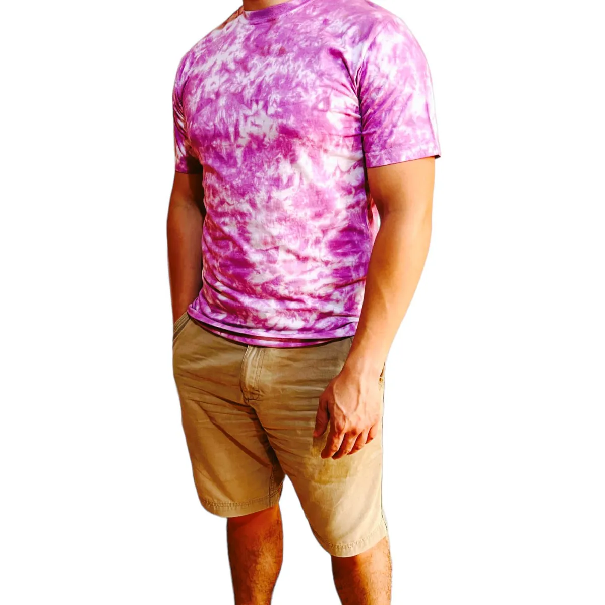 GENERICO - Polo Hombre manga Tye die Chicha - Lila