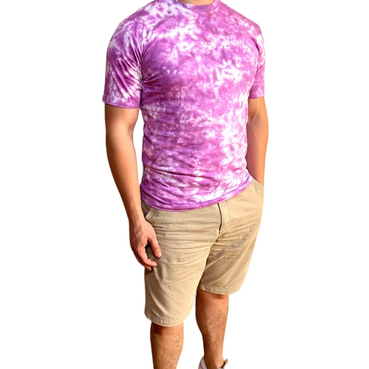 GENERICO - Polo Hombre manga Tye die Chicha - Lila