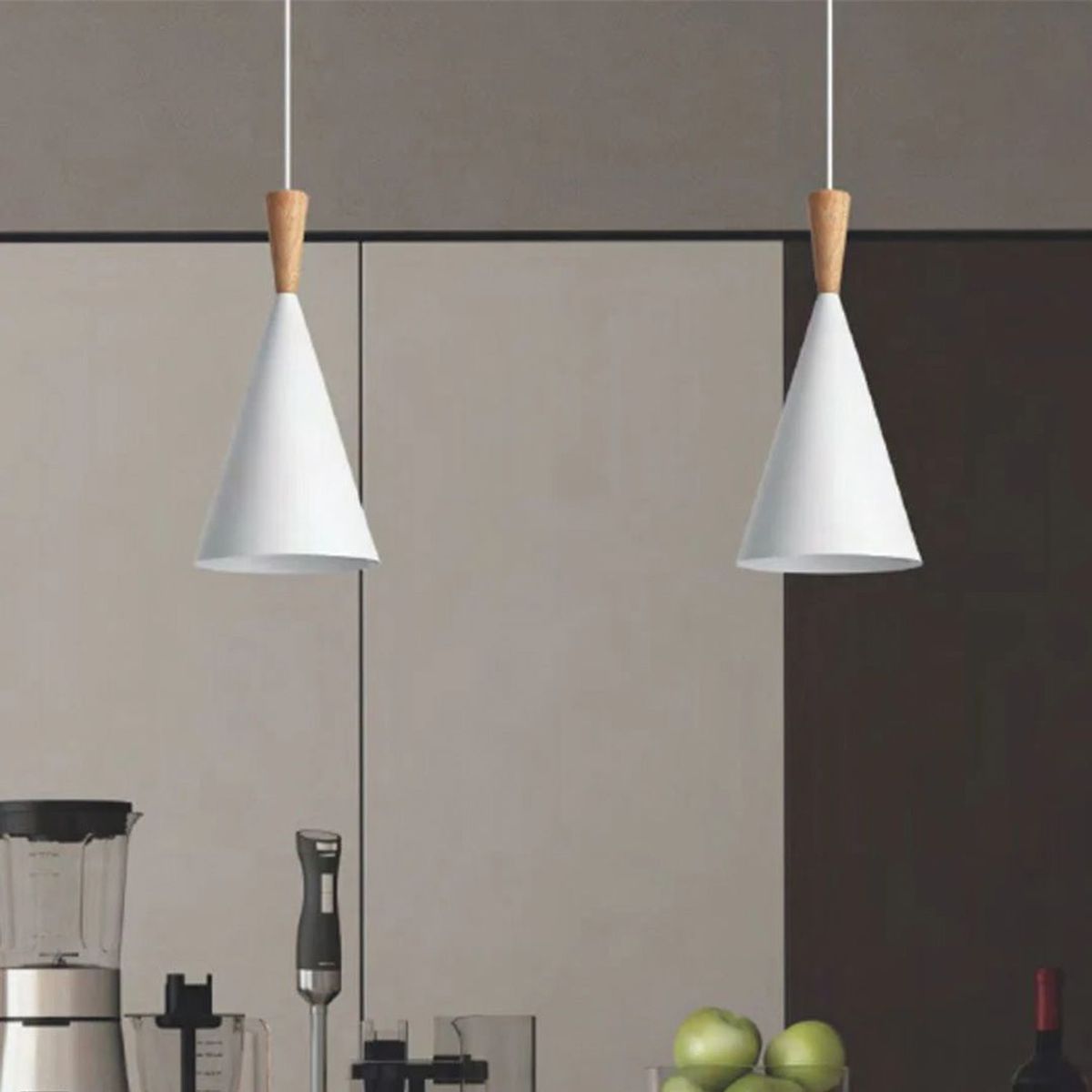 GENERICO - Lampara Colgante Bilbao Color Blanco Baita