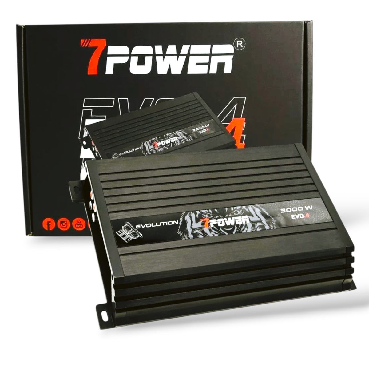 GENERICO - Amplificador Digital 4 Canales Evo.3000W 7 Power