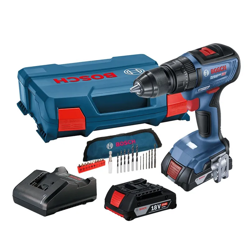 BOSCH - Taladro Percutor 1/2" 18V Brushless GSB 18V-50 + 23 Accesorios Bosch