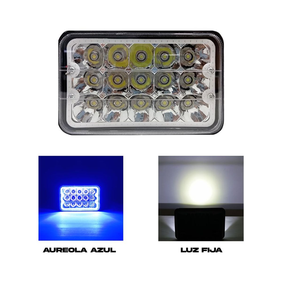 GENERICO - Faro Led 45 WATTS Luz Blanca 15 LED Marca Lux Led