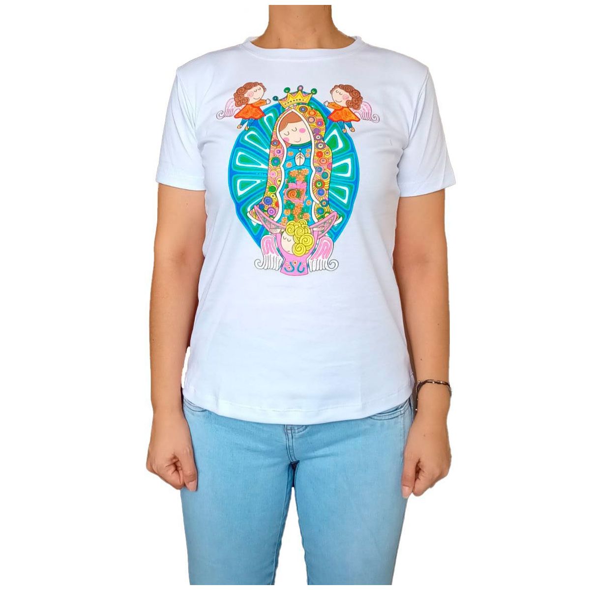 GENERICO - Polo Mujer Manga Corta Guadalupe - Blanco