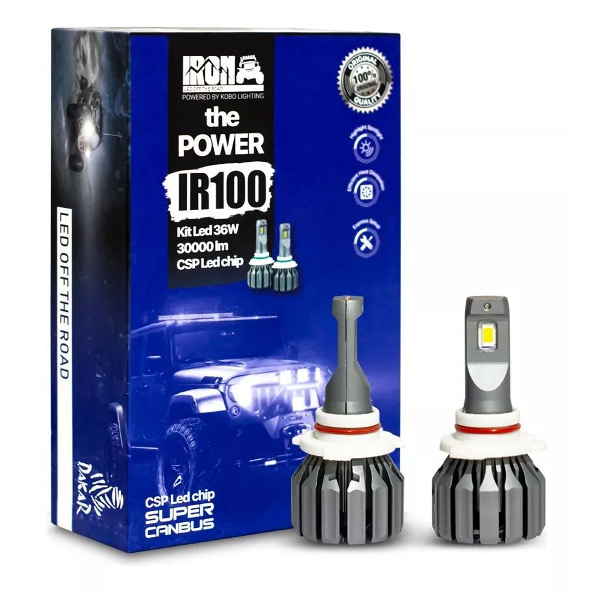 KOBO - Kit Focos LED IR100 9005 Chip LED CSP Tecnología  Alemana