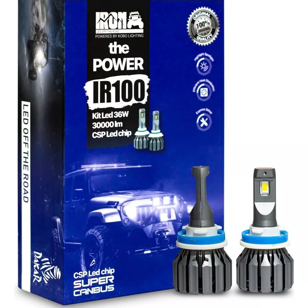 KOBO - Kit Focos LED IR100 H11 Chip LED CSP Tecnología  Alemana