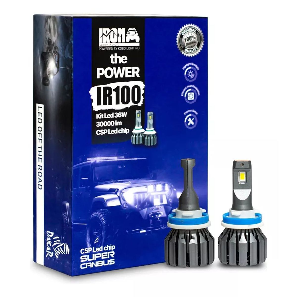 KOBO - Kit Focos LED IR100 H11 Chip LED CSP Tecnología  Alemana