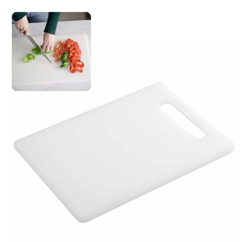 GENERICO - 2 Tablas para Picar Alimentos de plástico Color Blanco